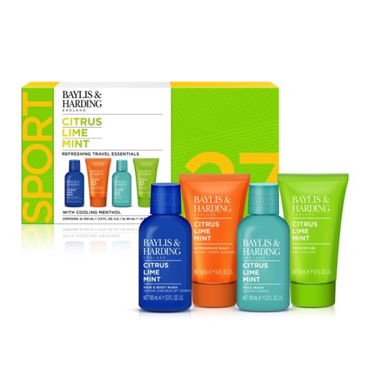 Citrus Lime & Mint Sport Travel Gift Set For Men